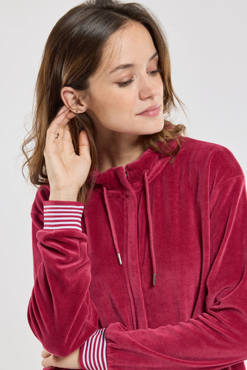 Veste zippée homewear - velours - Armor-lux - 2