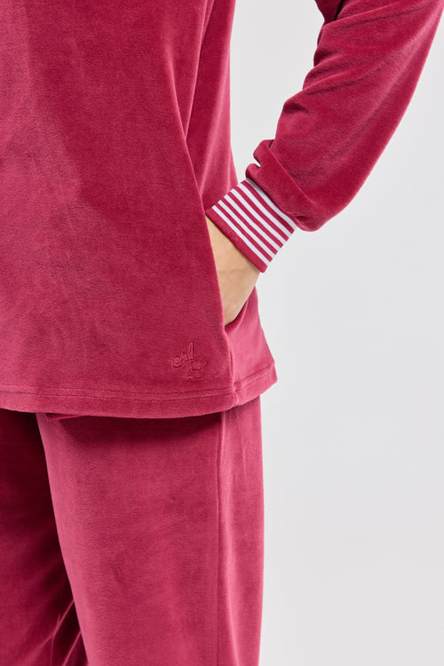 Homewear-Jacke mit Reißverschluss – Samt - Armor-lux - 3