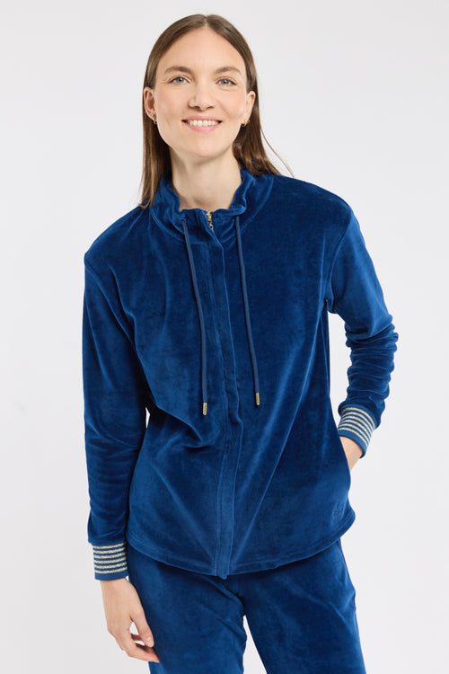 Zipped velvet jacket - cotton - Armor-lux - 1