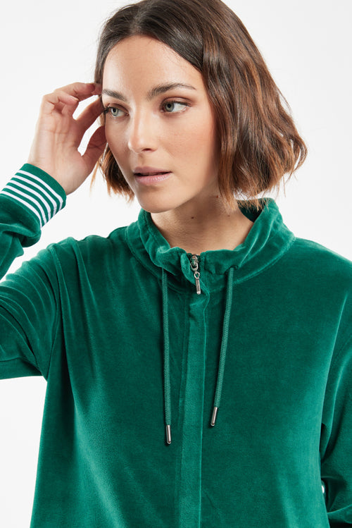 Zipped loungewear jacket - velvet - Armor-lux - 2