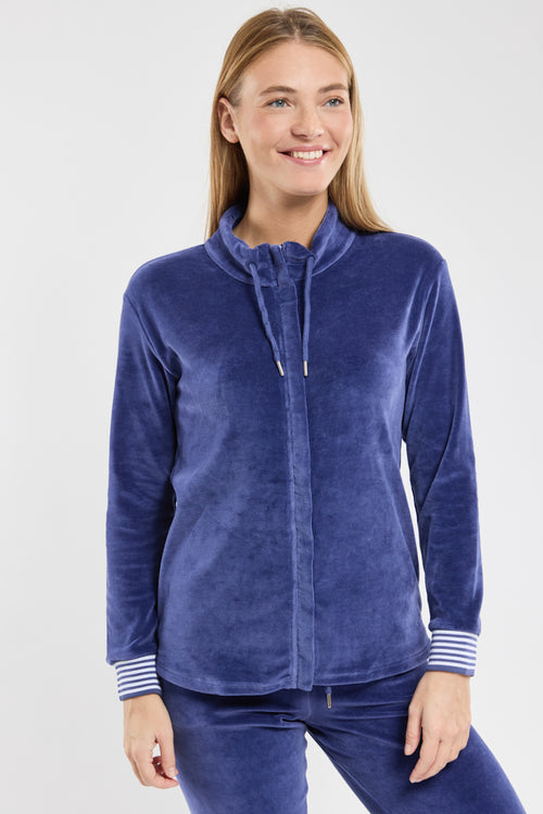 Homewear-Jacke mit Reißverschluss - Samt - Armor-lux - 2