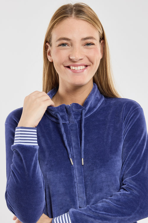 Homewear-Jacke mit Reißverschluss - Samt - Armor-lux - 3