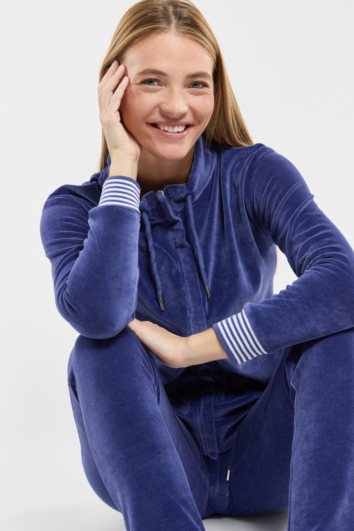 Veste zippée homewear - velours - Armor-lux - 1