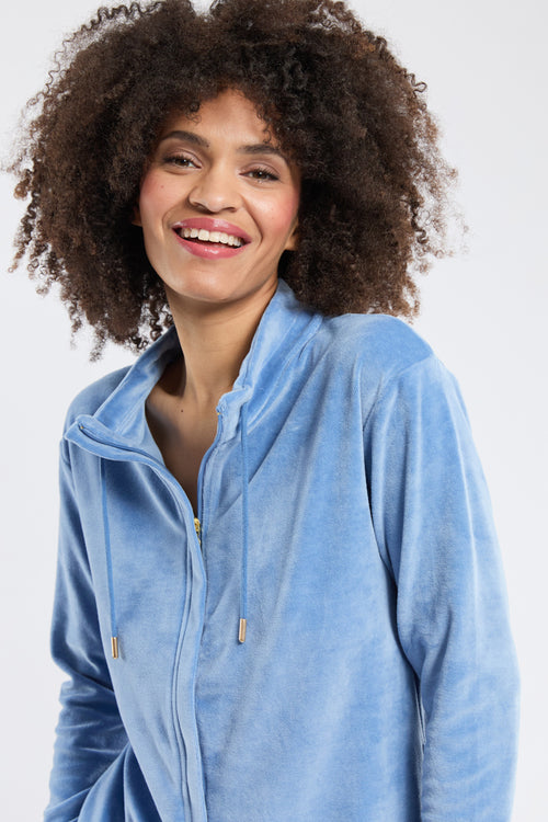 Homewear-Jacke mit Reißverschluss – Samt - Armor-lux - 2