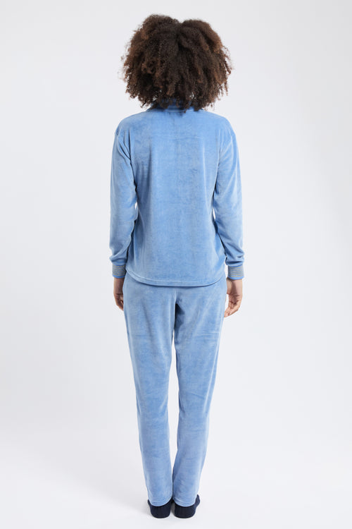 Veste zippée homewear - velours - Armor-lux - 4