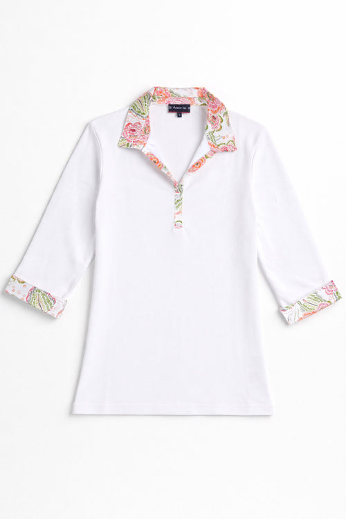 Polo motifs floraux - coton - Armor-lux - 1