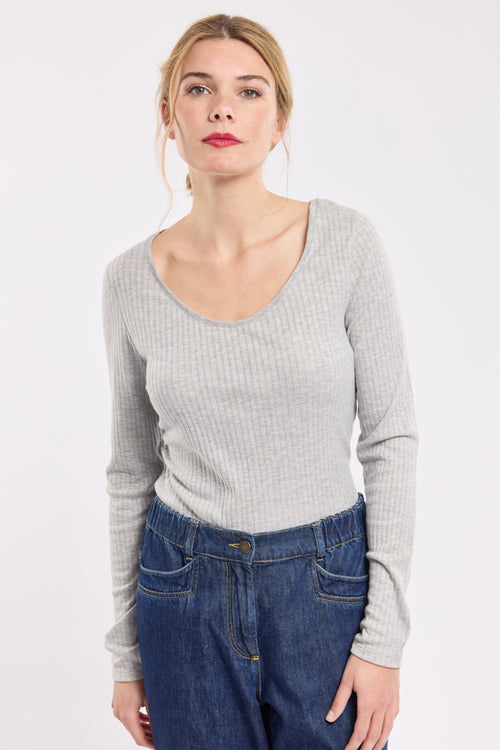 Long-sleeved t-shirt - Lyocell and cotton - Armor-lux - 1