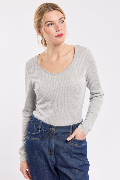 Long-sleeved t-shirt - Lyocell and cotton - Armor-lux - 2