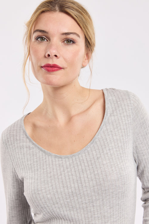 Long-sleeved t-shirt - Lyocell and cotton - Armor-lux - 3