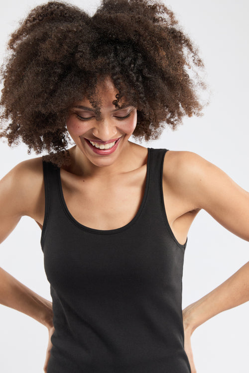 Plain tank top - cotton and kapok - Armor-lux - 1