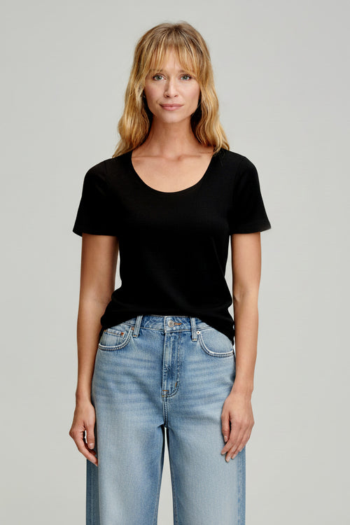 T-shirt uni - coton et kapok - Armor-lux - 1