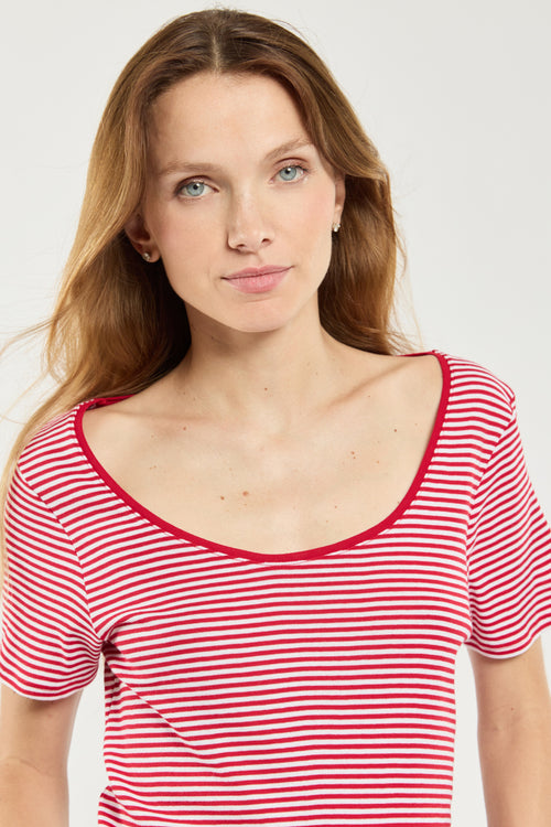T-shirt rayé col rond - coton biologique - Armor-lux - 2