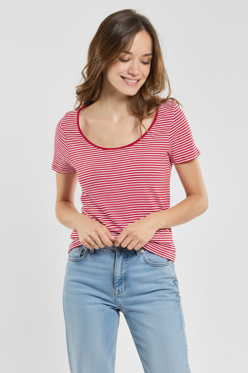 T-shirt rayé col rond - coton biologique - Armor-lux - 1