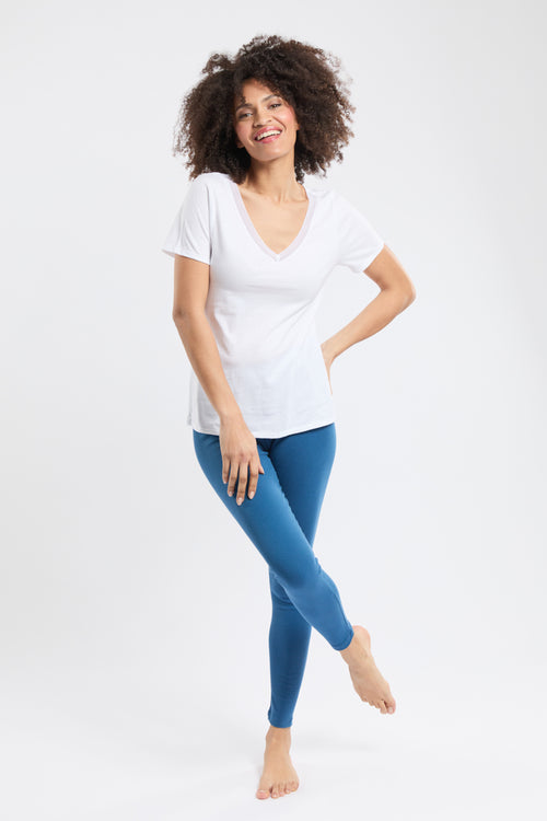 Plain V-neck T-shirt - light organic cotton - Armor-lux - 4