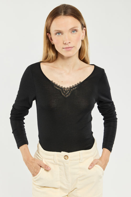 T-shirt manches longues - laine et soie - Armor-lux - 1
