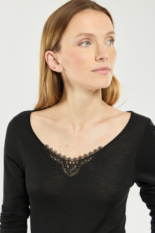 T-shirt manches longues - laine et soie - Armor-lux - 2