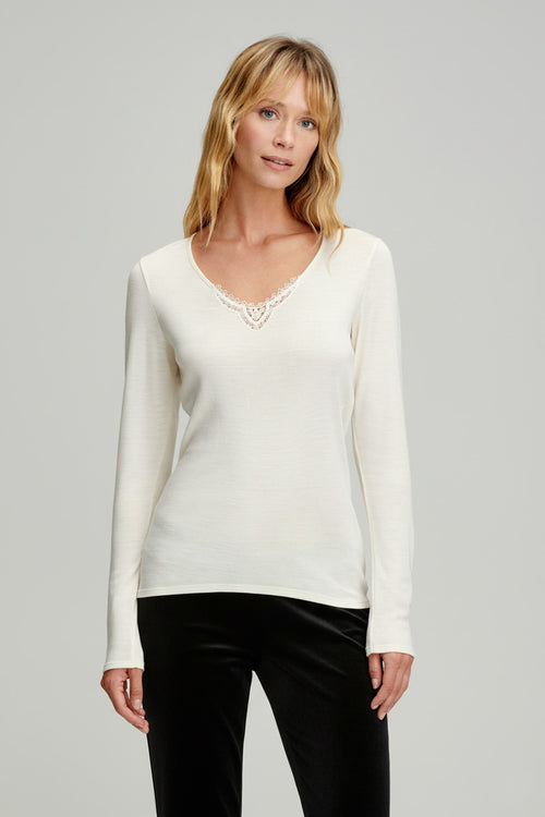 T-shirt manches longues - laine et soie - Armor-lux - 1