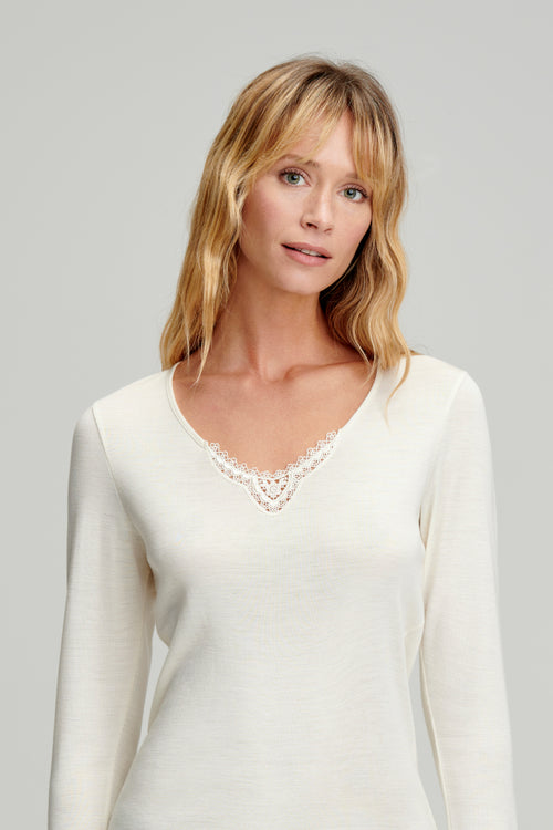 T-shirt manches longues - laine et soie - Armor-lux - 2