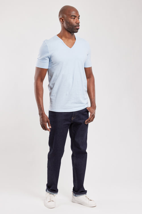 Plain V-neck T-shirt - light organic cotton - Armor-lux - 3