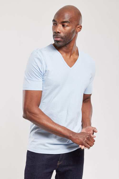 T-shirt col V - coton léger biologique - Armor-lux - 1