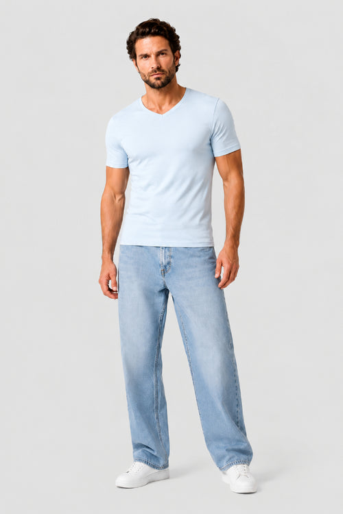 T-Shirt mit V-Ausschnitt – leichte Bio-Baumwolle - Armor-lux - 2
