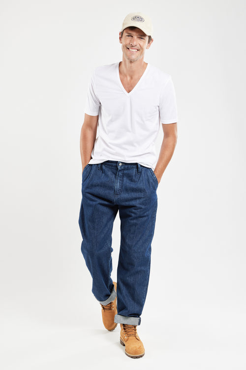 Plain V-neck T-shirt - light organic cotton - Armor-lux - 3