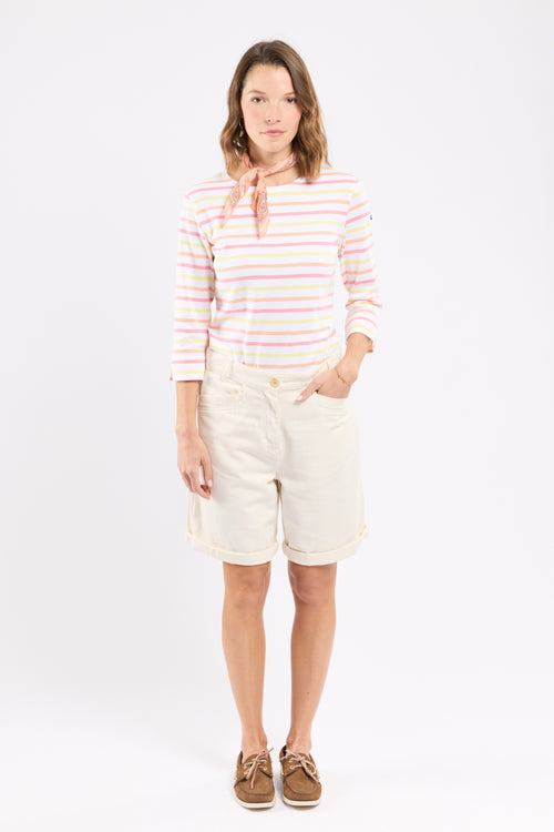 Three-colour Breton striped shirt – rustic cotton - Armor-lux - 3