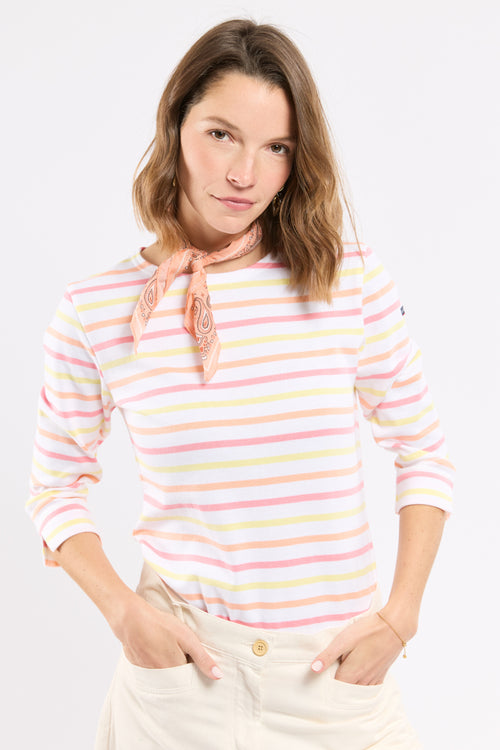 Three-colour Breton striped shirt – rustic cotton - Armor-lux - 1