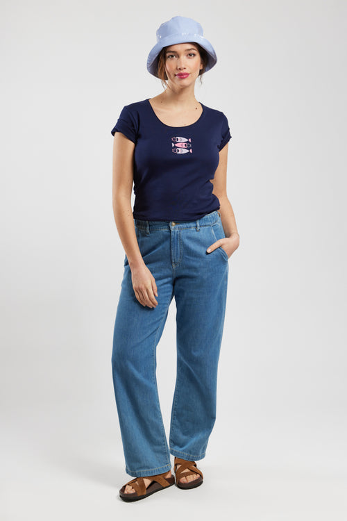 3 Fish pattern T-shirt - lightweight cotton - Armor-lux - 2