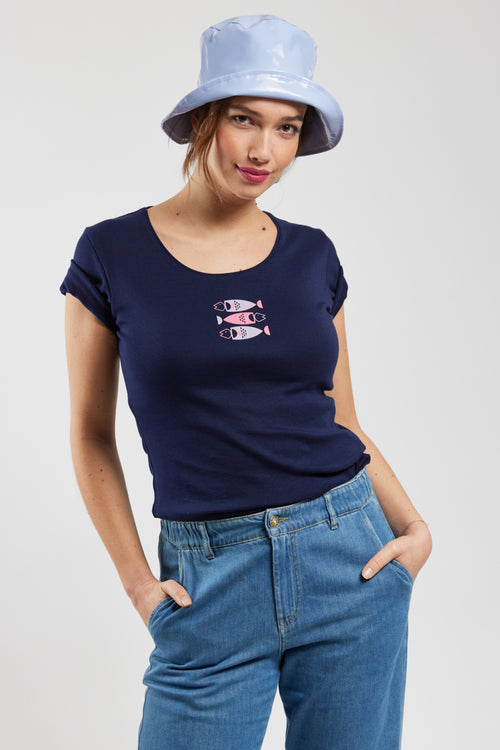 T-shirt 3 poissons - coton léger - Armor-lux - 1