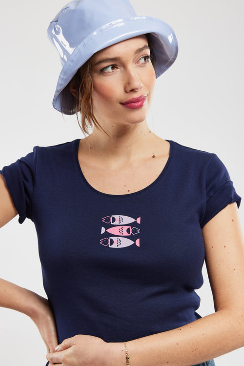 T-Shirt „3 Fische“ – leichte Baumwolle - Armor-lux - 1