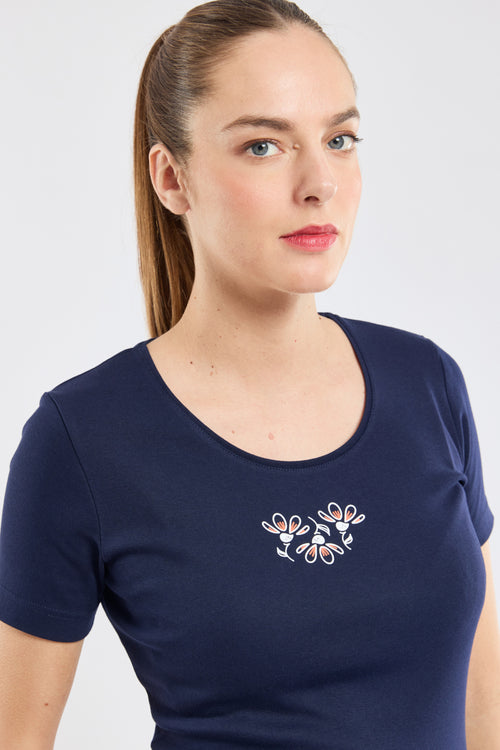 Floral T-shirt – lightweight cotton - Armor-lux - 2