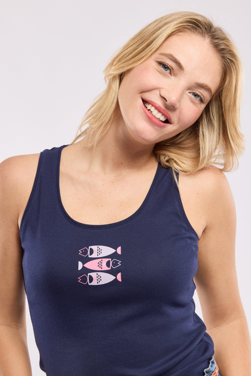 Fish pattern tank top - light cotton - Armor-lux - 2
