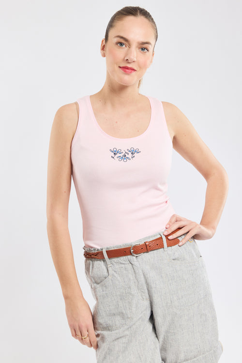 Floral vest top - light cotton - Armor-lux - 1