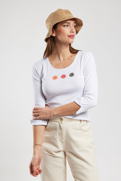 T-shirt manches 3/4 coquillages - coton léger - Armor-lux - 4