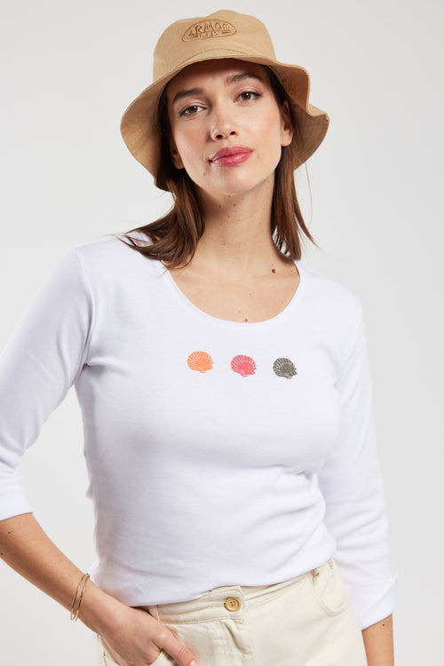 T-shirt manches 3/4 coquillages - coton léger - Armor-lux - 2