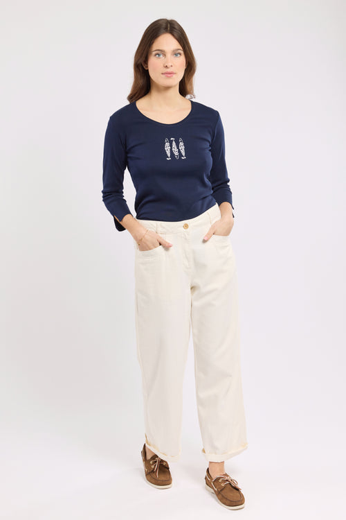 Printed 3/4 sleeve T-shirt – lightweight cotton - Armor-lux - 3