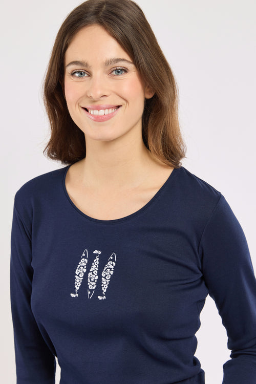 Printed 3/4 sleeve T-shirt – lightweight cotton - Armor-lux - 2