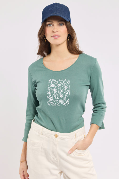 Printed 3/4 sleeve T-shirt – lightweight cotton - Armor-lux - 1