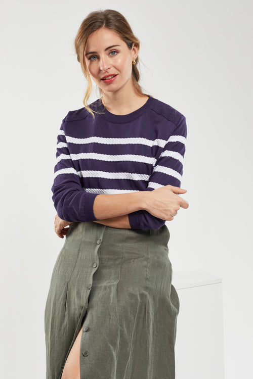 Pull marin rayé - coton - Armor-lux - 4