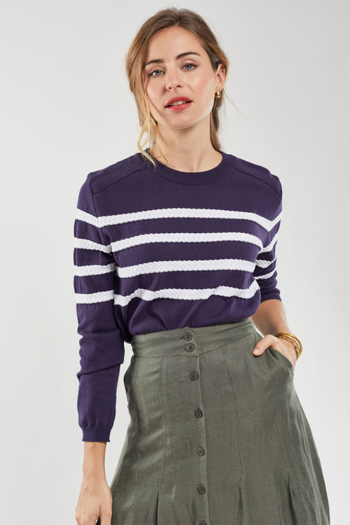 Pull marin rayé - coton - Armor-lux - 3