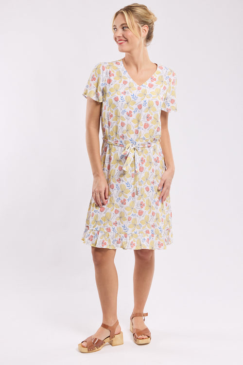 Kleid mit Blumenmuster – Cupro - Armor-lux - 4
