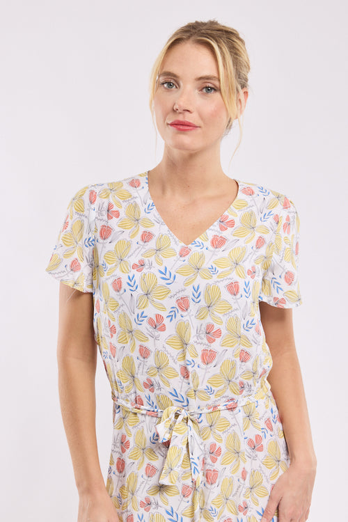 Robe motifs fleuris - cupro - Armor-lux - 2