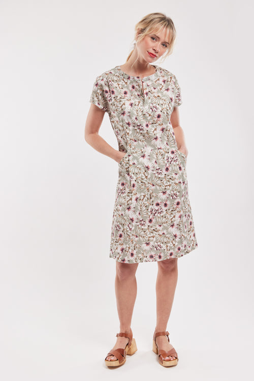 Kleid mit Blumenmuster – Baumwolle und Leinen - Armor-lux - 1