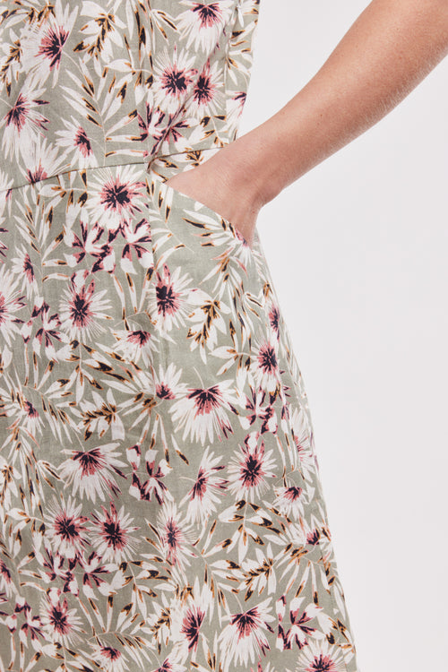 Kleid mit Blumenmuster – Baumwolle und Leinen - Armor-lux - 4