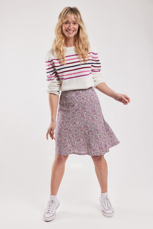 Jupe courte motifs fleuris - Armor-lux - 1