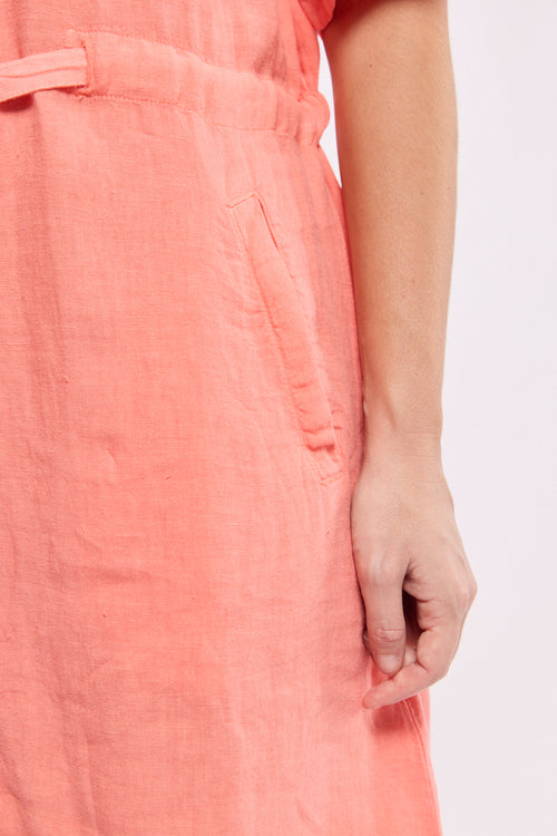 Belted short dress - linen - Armor-lux - 3