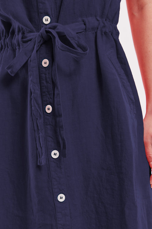 Belted short dress - linen - Armor-lux - 4