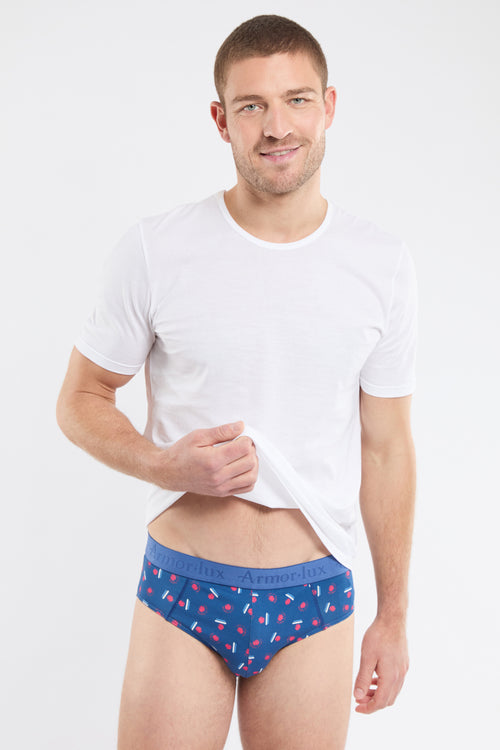 Printed briefs - cotton - Armor-lux - 1