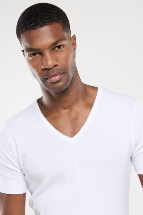 Plain V-neck T-shirt - organic cotton - Armor-lux - 2